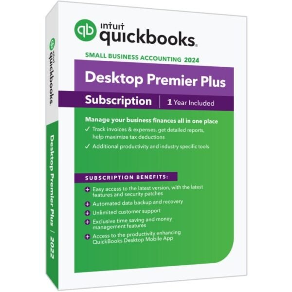 QB Accounting software Desktop Premier Plus 2024 Software (1-Year Subscription)