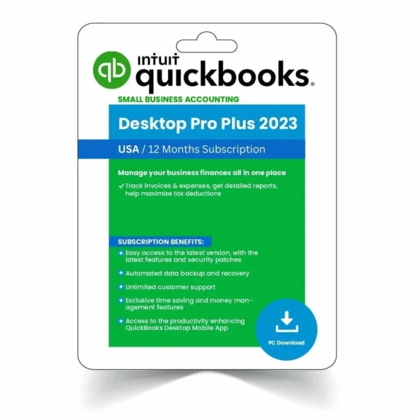 QB Accounting software Desktop Pro Plus 2023 – 12 Months Subscription