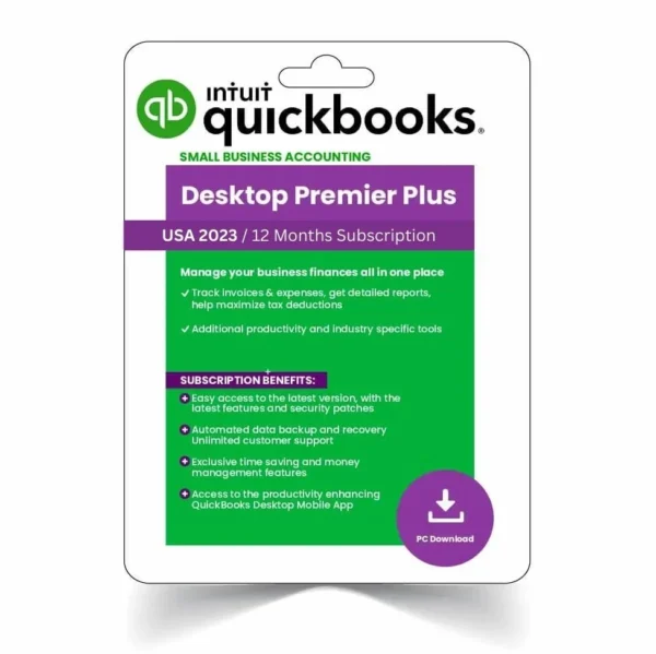 QB Accounting software Desktop Premier Plus 2023 – 12 Months Subscription