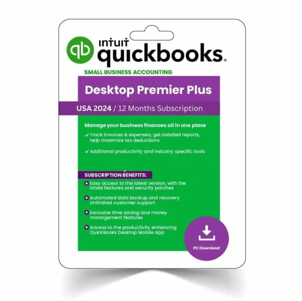 QB Accounting software Desktop Premier Plus 2024 – 12 Months Subscription